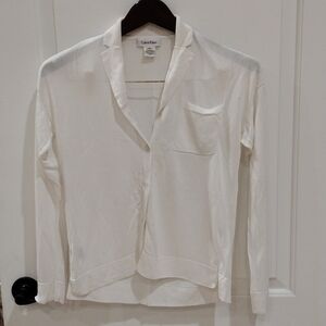 Calvin Klein. Vintage Sheer White Cardigan. Size XSmall.